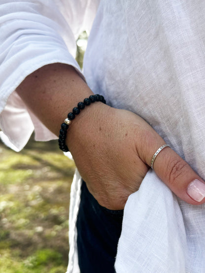 Black Onyx Gemstone Bracelet