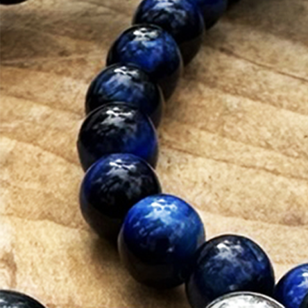 Navy Tiger's Eye Gemstone Bracelet